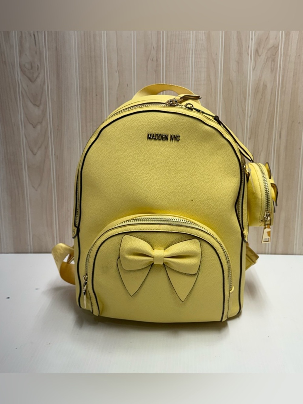Madden NYC Yellow Bow Mini Backpack